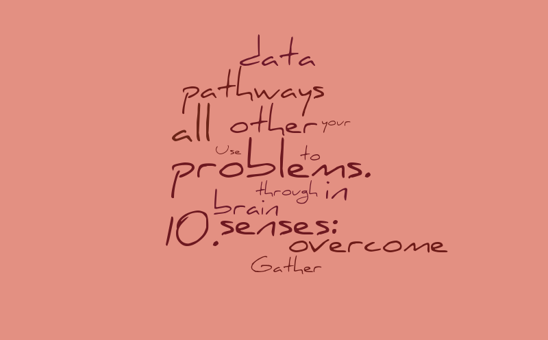 10. Gather data through all senses – Word cloud – WordItOut