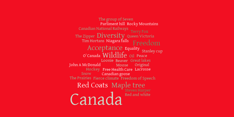 Canada Wordle – Word cloud – WordItOut