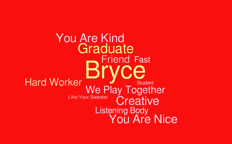 Bryce – Word cloud – WordItOut