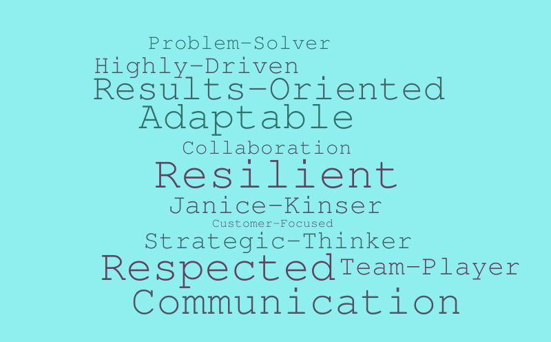 Janice LinkedIn Word Cloud – Word cloud – WordItOut