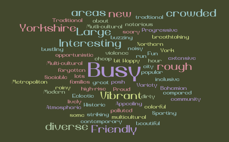 Leeds Outsiders' perspectives – Word cloud – WordItOut