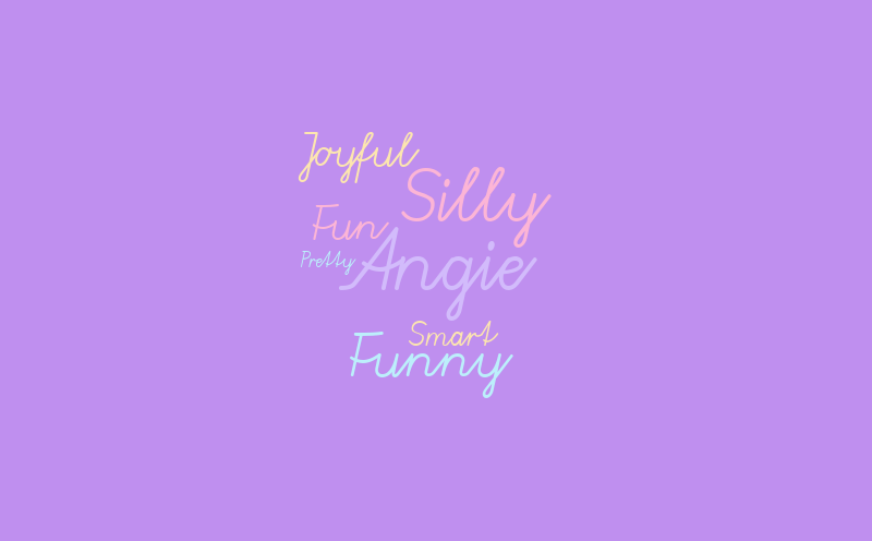 angie – Word cloud – WordItOut