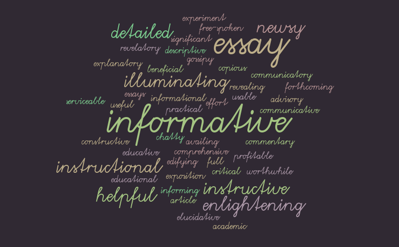 informative essay – Word cloud – WordItOut