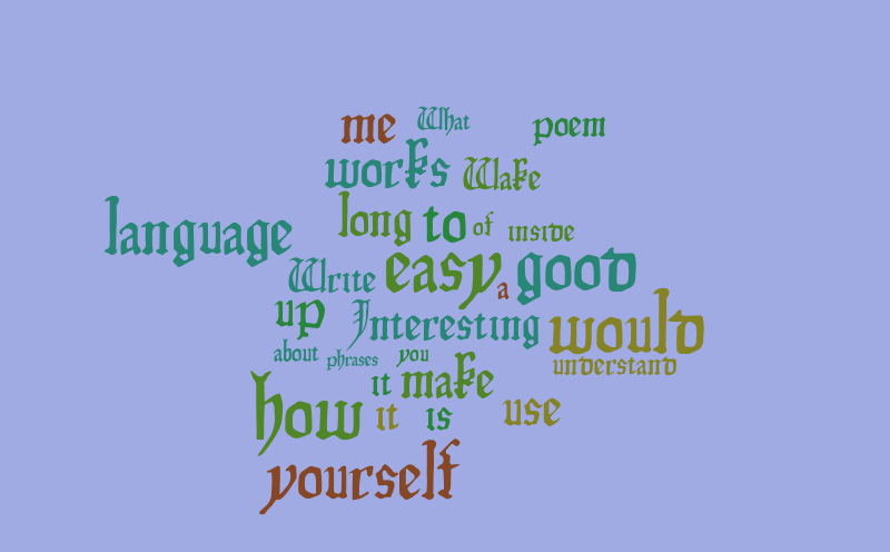 poem – Word cloud – WordItOut