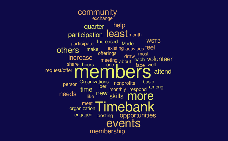 Timebank board retreat – Word cloud – WordItOut