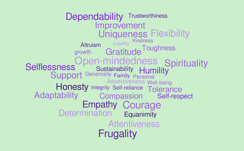 Core Values – Word cloud – WordItOut