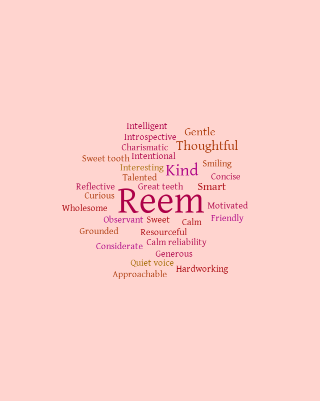 Reem – Word cloud – WordItOut