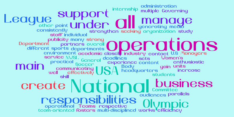 Internships – Word cloud – WordItOut