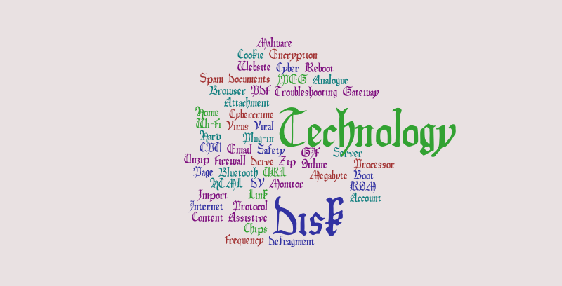 Technology Terms – Word cloud – WordItOut